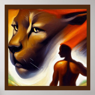 Póster Cougar animal espiritual 2