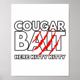Póster Cougar It Fun Halloween Costume Mujer Mayor Younge