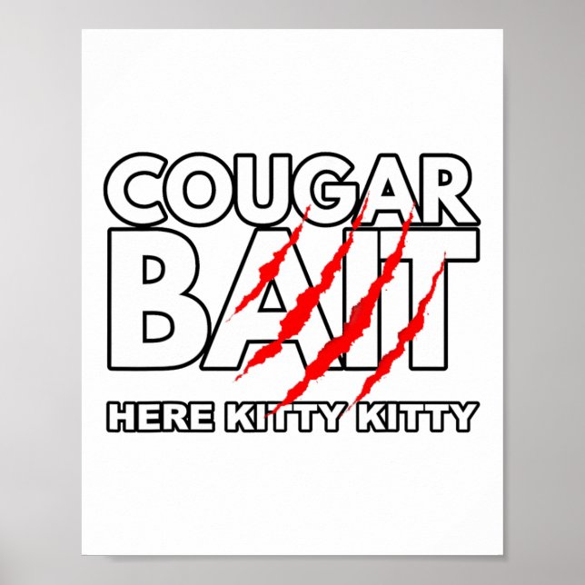Póster Cougar It Fun Halloween Costume Mujer Mayor Younge (Frente)