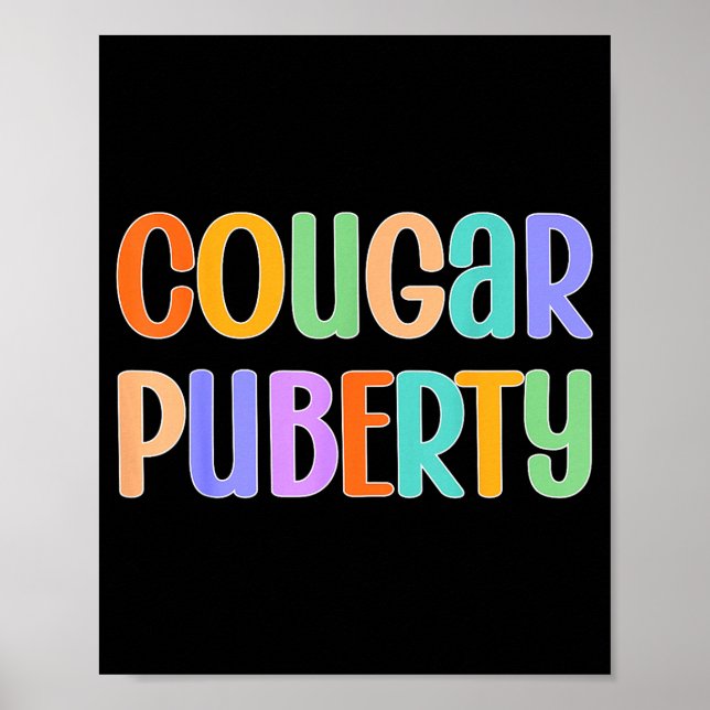 Póster Cougar Puberty Midlife Funny Menopause Perimenopau (Frente)