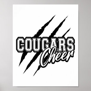 Póster Cougars Cheer Equipo de Porristas de Regreso a la