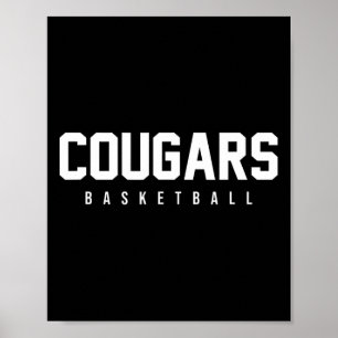 Póster Cougars Sketll Gfx Merch Uni-adultos Y Niños Sketl