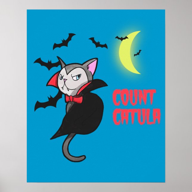 Póster Count Catula Funny Pun Personalizado (Frente)