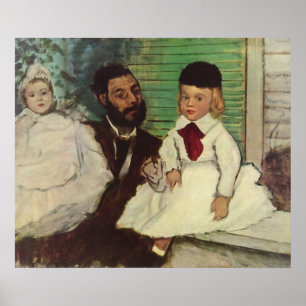Póster Count Lepic y sus hijas - Edgar Degas