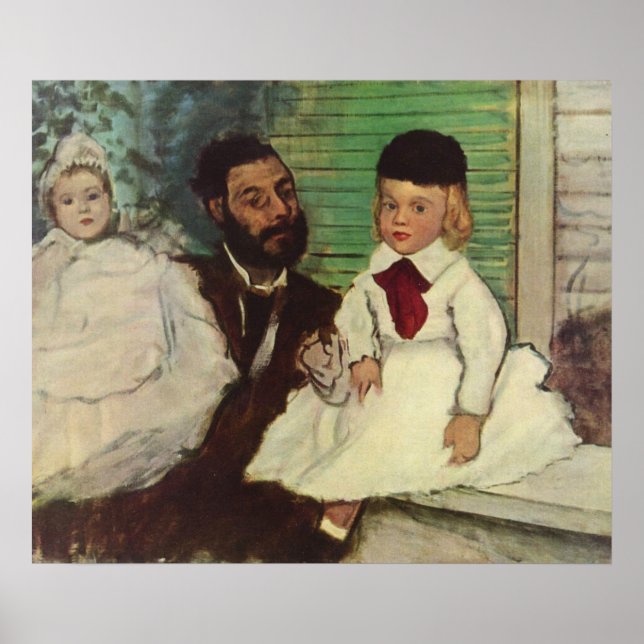 Póster Count Lepic y sus hijas - Edgar Degas (Frente)