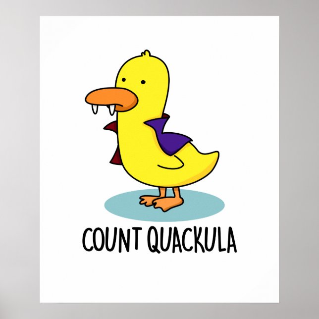 Póster Count Quackula Funny Duck Pun (Frente)