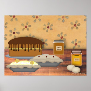 Póster Country Desserts Print