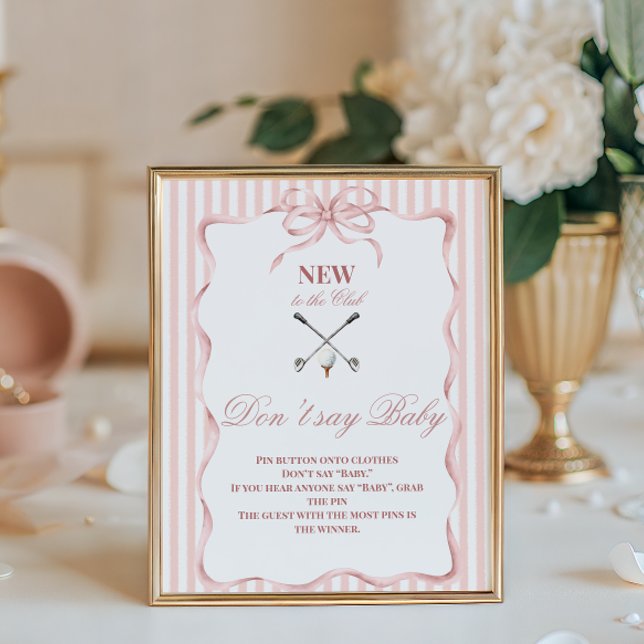 Póster Country Girl New to the Club Golf Baby Shower Game (Subido por el creador)