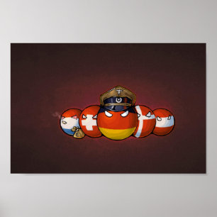 Póster Countryballs germánico