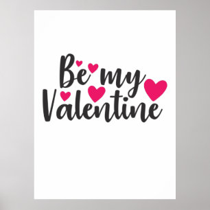 Póster Couple Art Be My Valentine