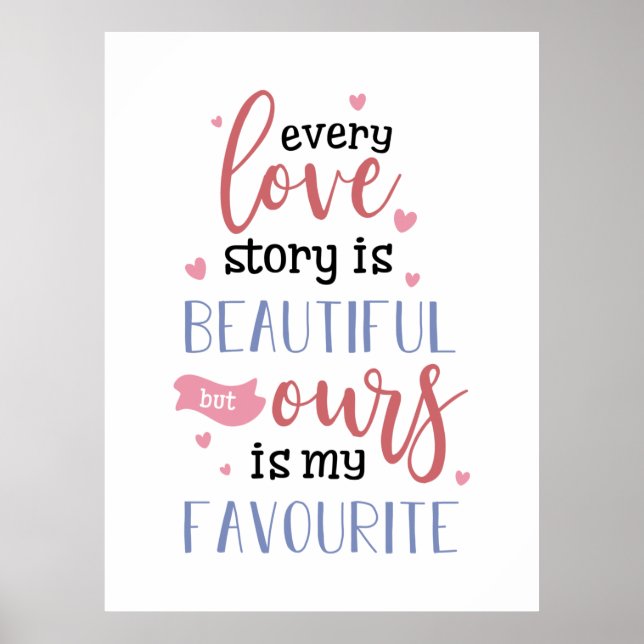 Póster Couple Gift Our Love Story Is My Favourite (Frente)