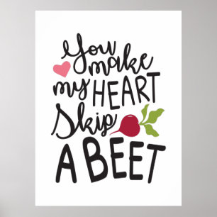 Póster Couple Gift You Make My Heart A Beet