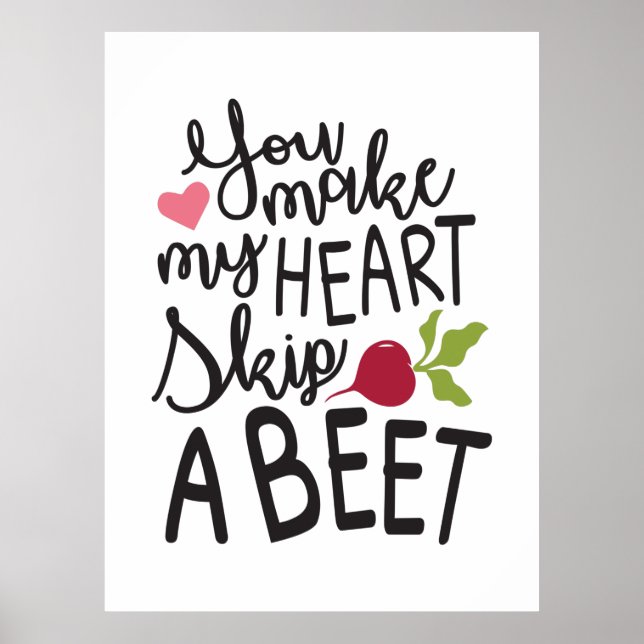 Póster Couple Gift You Make My Heart A Beet (Frente)