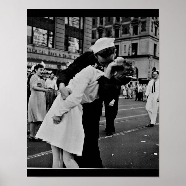 Póster Couple Kiss in New York as Japan Surrenders WWII (Frente)