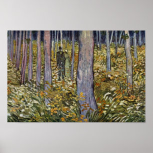 Póster Couple Walking In The Forest By Vincent Van Gogh