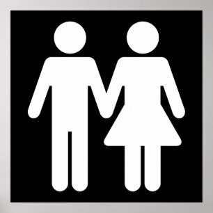 Póster Couple WC Style