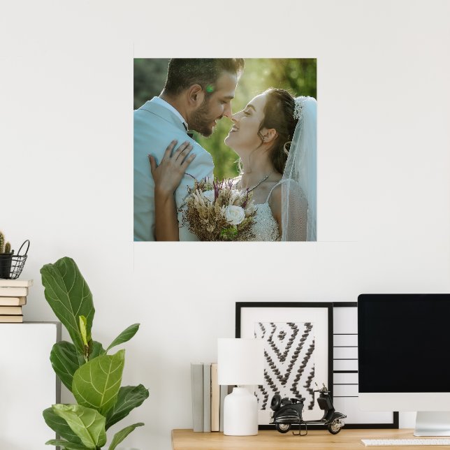 Póster Couple Wedding Image Poster Personalized Love Deco (Oficina en casa)