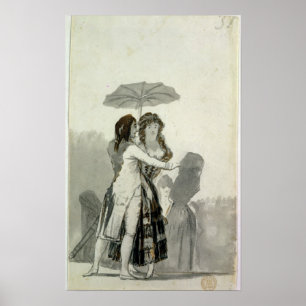 Póster Couple with a Parasol