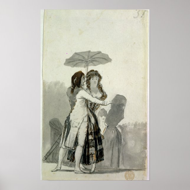 Póster Couple with a Parasol (Frente)