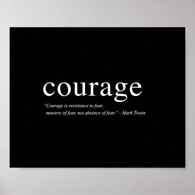 Póster Courage - 8"x10" Art Print (Frente)