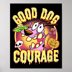 Póster Courage El Perro Cobarde Halloween Buen Perro
