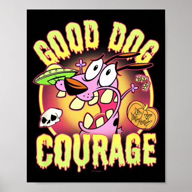 Póster Courage El Perro Cobarde Halloween Buen Perro (Frente)