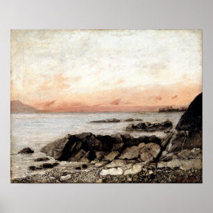 Póster Courbet - Atardecer Vevey Suiza