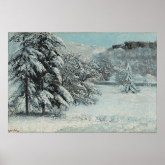 Póster Courbet - Paisaje invernal