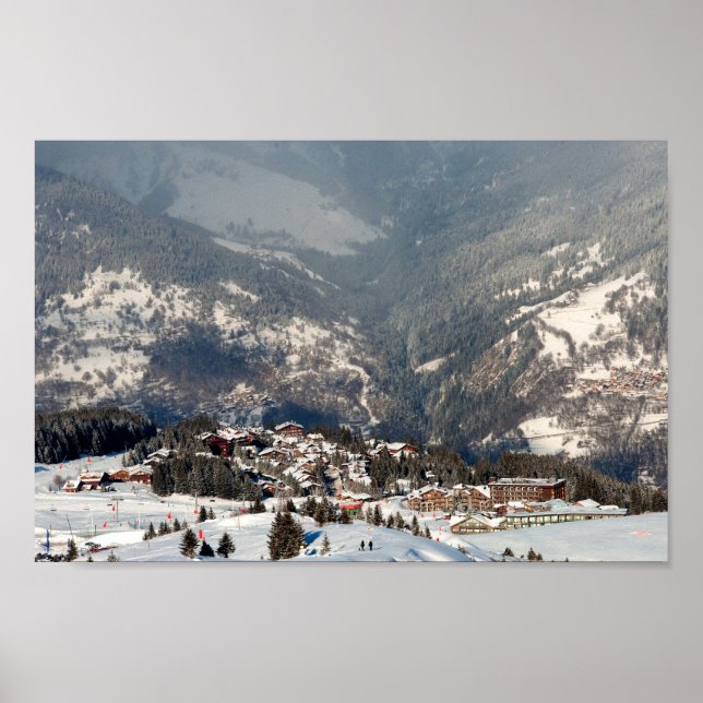 Póster Courchevel 1850 3 Valles Alpes franceses Francia (Frente)