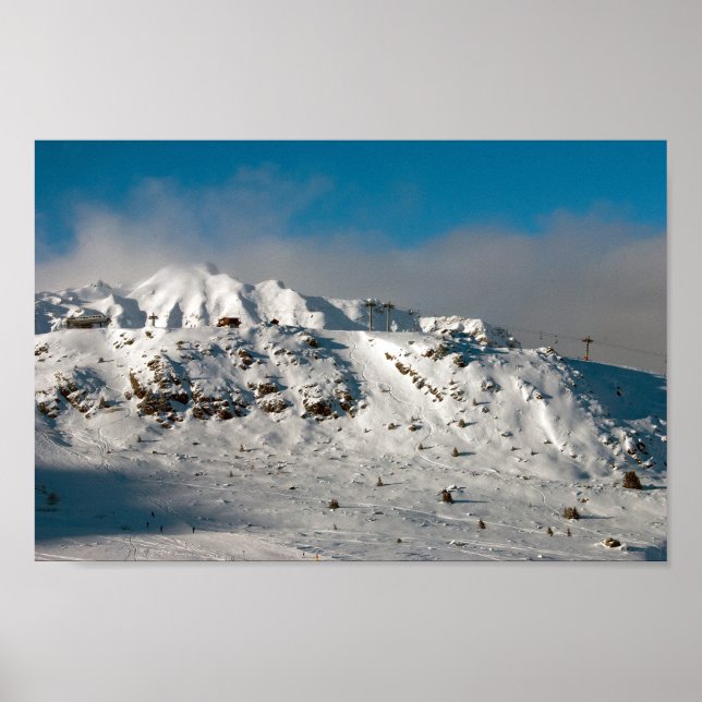 Póster Courchevel 1850 3 Valles Alpes franceses Francia (Frente)