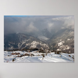 Póster Courchevel 1850 3 Valles Alpes franceses Francia