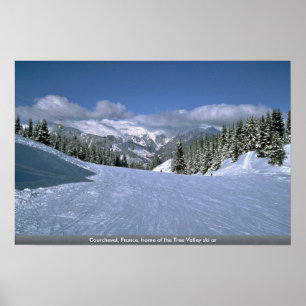 Póster Courchevel, Francia, hogar del esquí AR del valle
