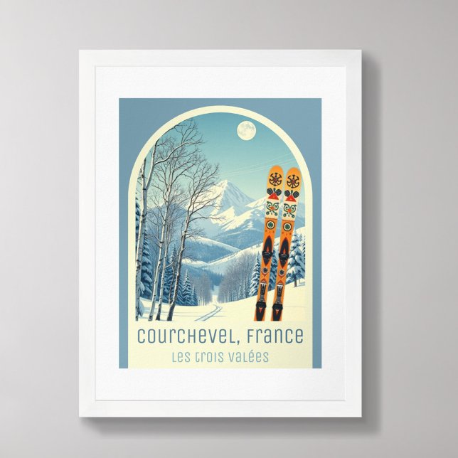 Póster Courchevel Francia Les tres Valles esquí (Subido por el creador)