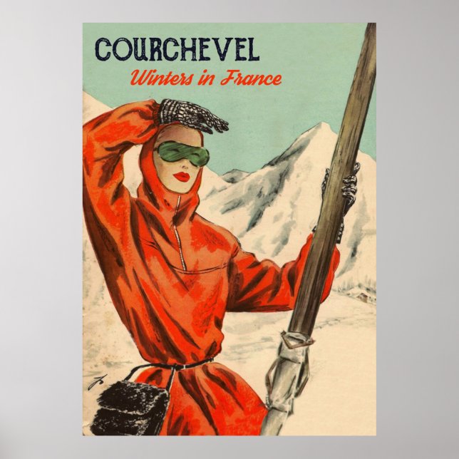 Póster Courchevel Posh Chica (Frente)
