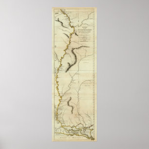 Póster Course Of The River Mississipi