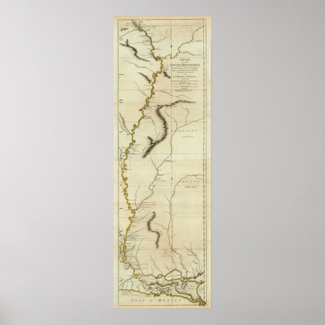 Póster Course Of The River Mississipi (Frente)