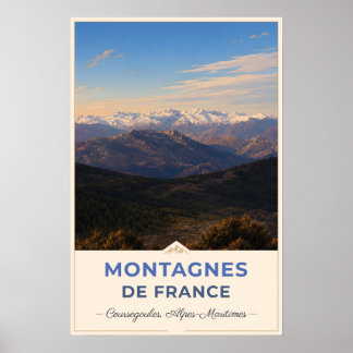 Póster Coursegoules, France – Mountain Panorama