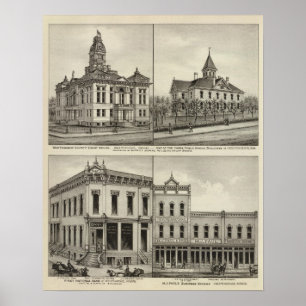 Póster Court House, Kansas