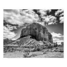 Courthouse Butte - Blanco y negro | POSTER