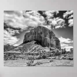 Póster Courthouse Butte - Blanco y negro | POSTER