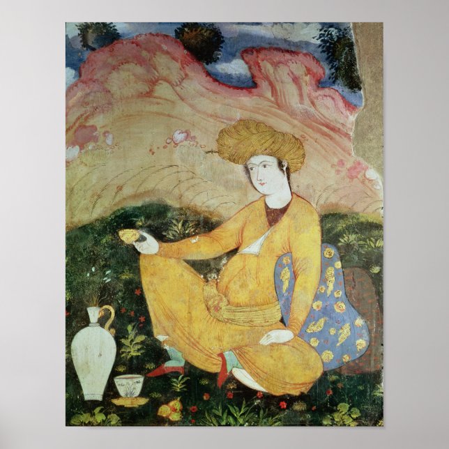 Póster Courtier from the Court of Shah Abbas I (Frente)