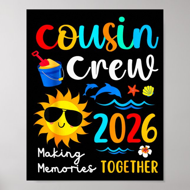 Póster Cousin Crew 2026 Making Memories Summer Family Vac (Frente)