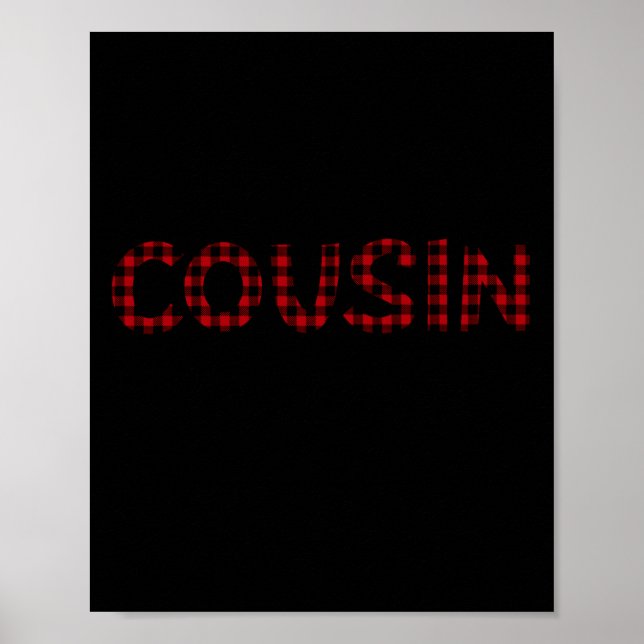 Póster Cousin Crew Buffalo Plaid Pattern Christmas T Shir (Frente)