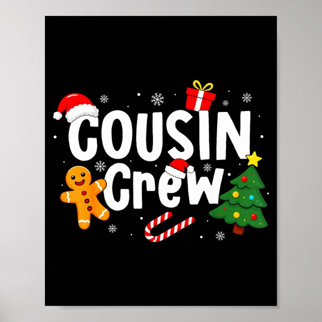 Póster Cousin Crew Christmas Pajamas For Men Kids Women G (Frente)