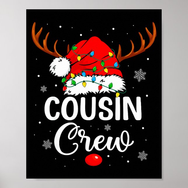 Póster Cousin Crew Christmas Pajamas For Men Kids Women G (Frente)