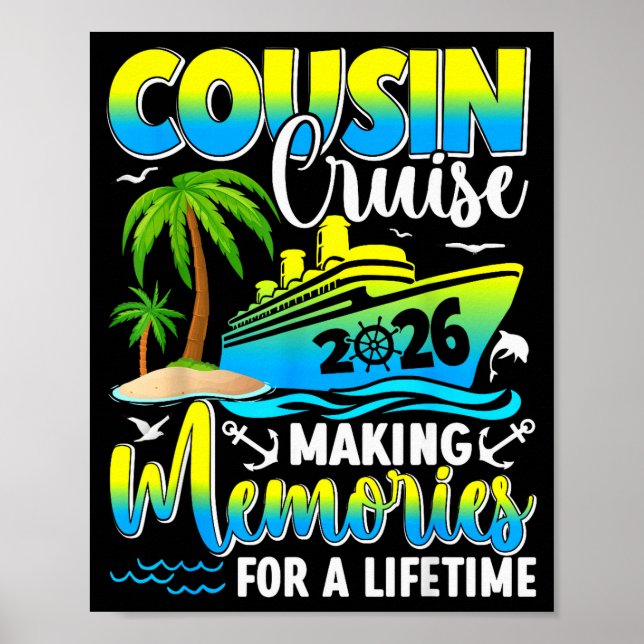 Póster Cousin Cruise 2026 Making Memories For A Lifetime  (Frente)