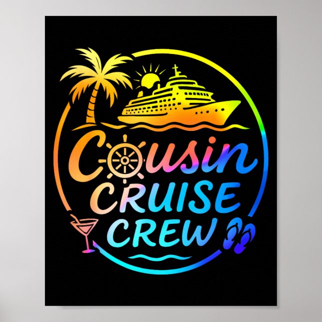 Póster Cousin Cruise Crew Trocal Summer Vacation Matching (Frente)
