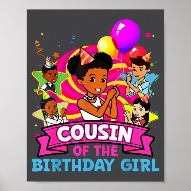 Póster Cousin Of Birthday Girl Gracie Nk Doll Family Deco (Frente)