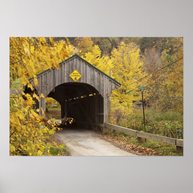Póster Covered bridge, Vermont, USA 2 (Frente)
