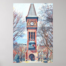 Póster Covington, KY Goebel Park Clock Tower Painting